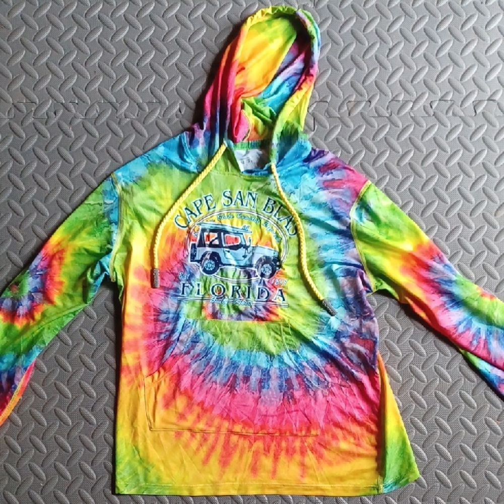 Cape San Blas Tie-Dye Kids Hoodie By Ingear In Size 8 (Med.) Pre Loved